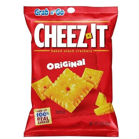 CHEEZ-IT CHEEZIT36 Baked Snack Crackers, Cheese Flavor, 3 oz Bag 428582
